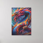 Farbige Drache Canvas Print Leinwanddruck (Vorderseite)