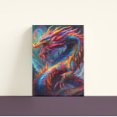Farbige Drache Canvas Print Leinwanddruck