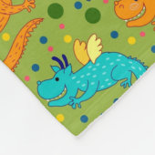 Farbige Drachen Fleecedecke (Ecke)
