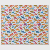 Farbige Drachen Geschenkpapier (Flach)