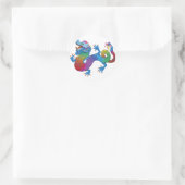 Farbige Drachenaufkleber Runder Aufkleber (Tasche)