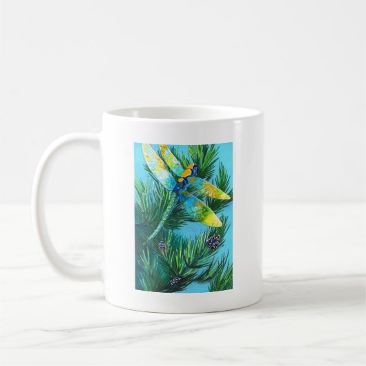 Farbige Drangonfly & Pine Tree Tasse (Links)