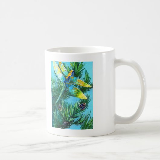 Farbige Drangonfly & Pine Tree Tasse (Rechts)
