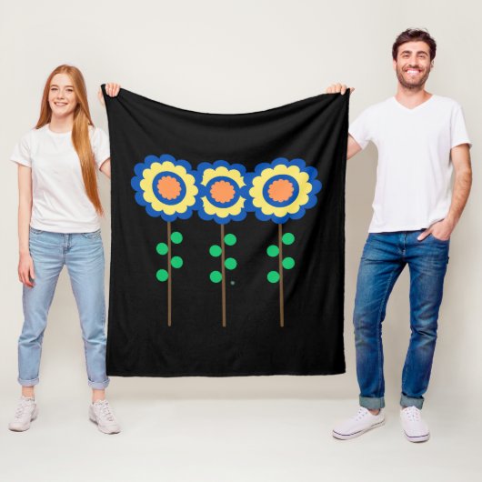 Farbige drei Blume Fleecedecke (Beispiel)