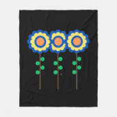 Farbige drei Blume Fleecedecke (Vorderseite)
