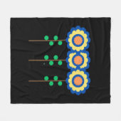 Farbige drei Blume Fleecedecke (Vorderseite (Horizontal))
