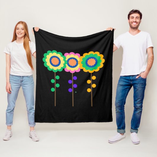 Farbige drei Blume Fleecedecke (Beispiel)
