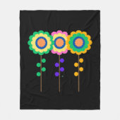 Farbige drei Blume Fleecedecke (Vorderseite)