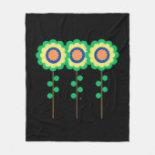 Farbige drei Blume Fleecedecke (Vorderseite)
