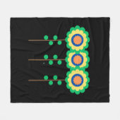Farbige drei Blume Fleecedecke (Vorderseite (Horizontal))