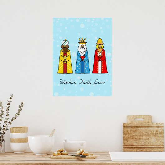 Farbige Drei Könige Poster (Küche)