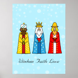 Farbige Drei Könige Poster