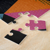 Farbige Dreiecke Abstrakter geometrischer Hintergr Puzzle (Seite)