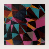 Farbige Dreiecke Abstrakter geometrischer Hintergr Puzzle (Horizontal)