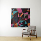 Farbige Dreiecke Abstrakter geometrischer Hintergr Wandteppich (Beispiel)