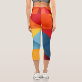 Farbige Dreiecke Capri Leggings (Rückseite)