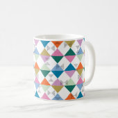 Farbige Dreiecke der 80er Jahre Kaffeetasse (VorderseiteRechts)
