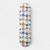 Farbige Dreiecke der 80er Jahre Skateboard (Vorne)