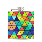 Farbige Dreiecke Flachmann (Vorderseite)