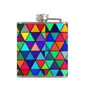 Farbige Dreiecke Flachmann (Rückseite)