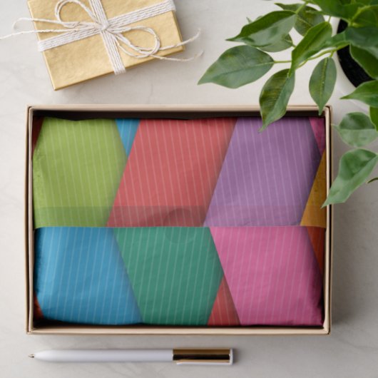 Farbige Dreiecke für Gewebe Seidenpapier (Geschenk)