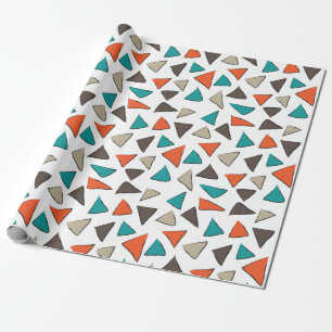 Farbige Dreiecke Geburtstag Geschenkpapier