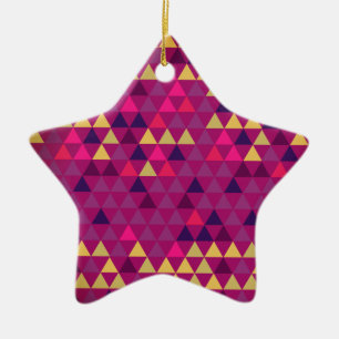 Farbige Dreiecke Keramik Ornament
