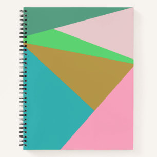 Farbige Dreiecke mit Abstrakter Geometrie Notizblock