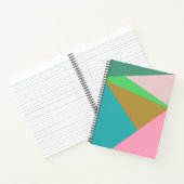 Farbige Dreiecke mit Abstrakter Geometrie Notizblock (Innenseite)