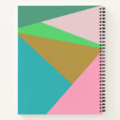 Farbige Dreiecke mit Abstrakter Geometrie Notizblock (Rückseite)