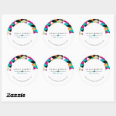 Farbige Dreiecke, modernes Design Runder Aufkleber (Blatt)