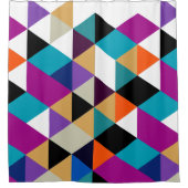 Farbige Dreiecke Modernes geometrisches Muster Duschvorhang (Vorderseite)