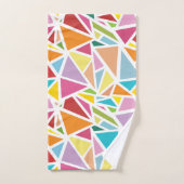 Farbige Dreiecke Muster 2 Badhandtuch Set (Handtuch)