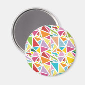 Farbige Dreiecke Muster 2 Magnet (Vorderseite/Rückseite)