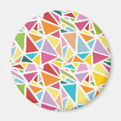 Farbige Dreiecke Muster 2 Magnet (Vorne)