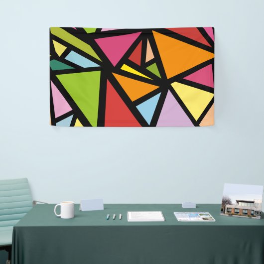 Farbige Dreiecke Muster 3 Banner (Messeveranstaltung)