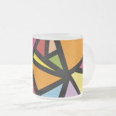 Farbige Dreiecke Muster 3 Mattglastasse (VorderseiteRechts)