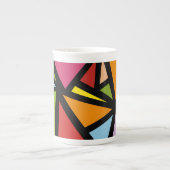 Farbige Dreiecke Muster 3 Porzellantasse (Vorderseite)