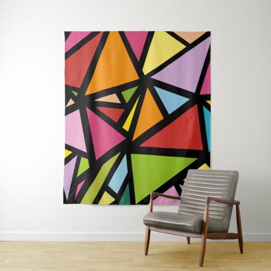 Farbige Dreiecke Muster 3 Wandteppich (Beispiel)