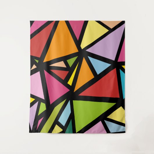 Farbige Dreiecke Muster 3 Wandteppich (Vorderseite)