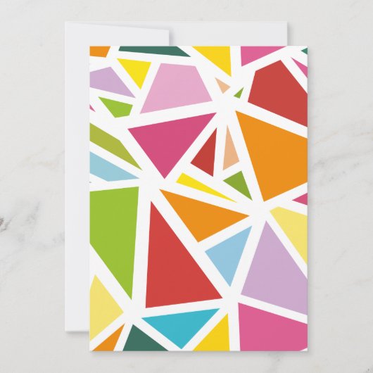 Farbige Dreiecke Muster 4 Dankeskarte (Vorderseite)