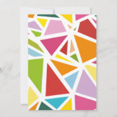 Farbige Dreiecke Muster 4 Dankeskarte (Rückseite)