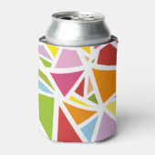 Farbige Dreiecke Muster 4 Dosenkühler (Kanne Vorderseite)