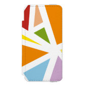 Farbige Dreiecke Muster 4 Incipio iPhone Geldbeutel-Hülle (Folio Vorderseite)