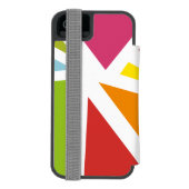 Farbige Dreiecke Muster 4 Incipio iPhone Geldbeutel-Hülle (Folio Rückseite)