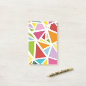 Farbige Dreiecke Muster 4 Post-it Klebezettel (Auf Schreibtisch)