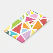 Farbige Dreiecke Muster 4 Post-it Klebezettel (angewinkelt)