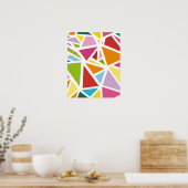 Farbige Dreiecke Muster 4 Poster (Küche)