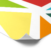 Farbige Dreiecke Muster 4 Poster (Ecke)