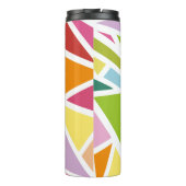 Farbige Dreiecke Muster 4 Thermosbecher (Rückseite)